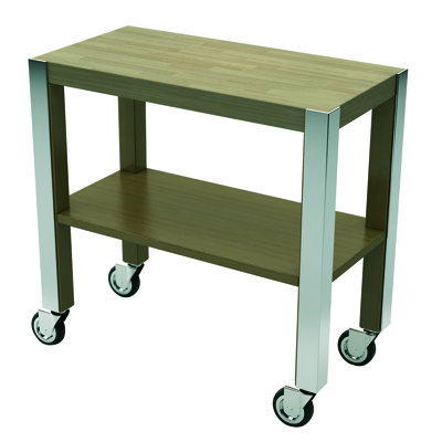 London 31.5 " W Kitchen Cart with Walnut Solid Wood Top