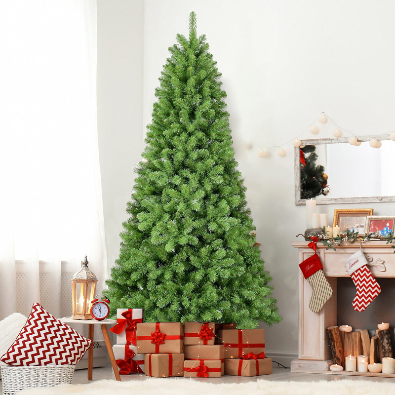 Arbre de Noël 6 pi avec fil mémoire, arbre en PVC artificiel articulé à 760 pointes, arbre de Noël facile à installer pour la décoration des Fêtes