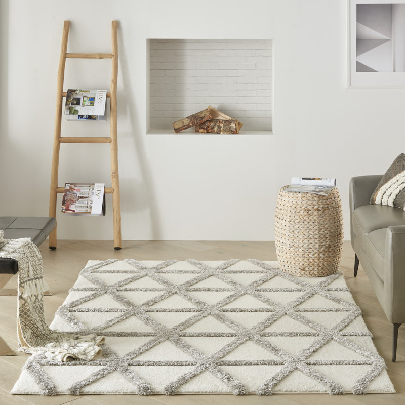Tapis contemporain gris contemporain, Tapis de couloir 2 pi 2 po x 7 pi 6 po
