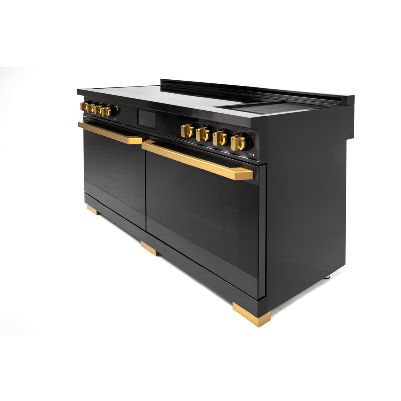 Cuisinière à induction 60 pouces Luxury Series avec plaque chauffante intégrée, édition ORION