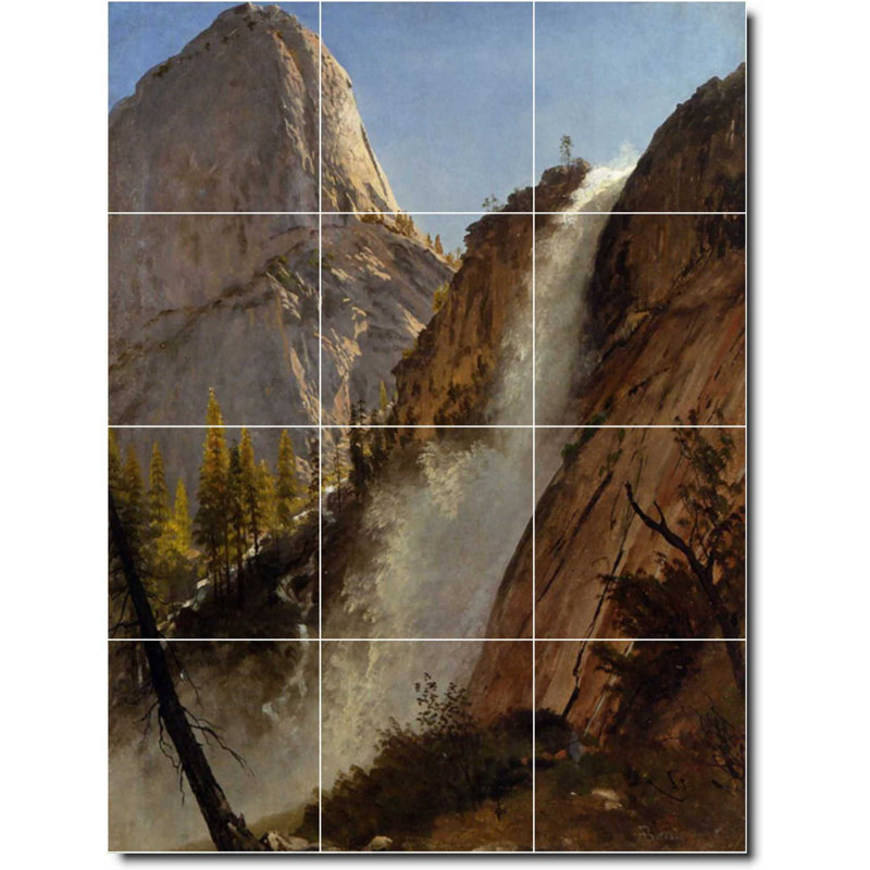 Carreau de peinture murale 24 po x 32 po 8 po x 8 po, Chute d'eau 457
