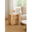 Table d'appoint en bois - Table d'appoint carrée pour la maison, le bureau, la chambre à coucher et le salon - brun clair 21 po