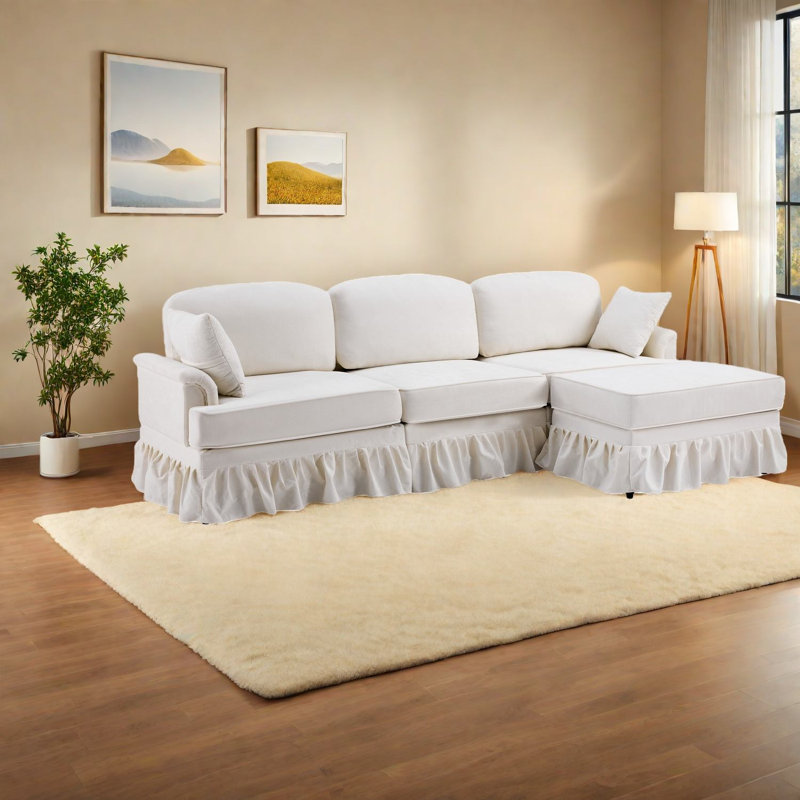 Canapé modulaire en bois chenille