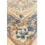 Tapis rectangulaire ivoire / bleu en laine noué à la main de conception unique 8 pi 10 po x 11 pi 10 po Art Deco