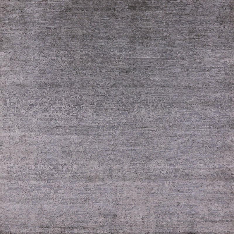 Tapis gris Shakia, Carré 5 pi