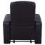 Fauteuil inclinable noir rembourré avec porte-gobelet