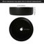 Meuble-lavabo flottant peu encombrant avec lavabo vasque noir mat et rangement ouvert