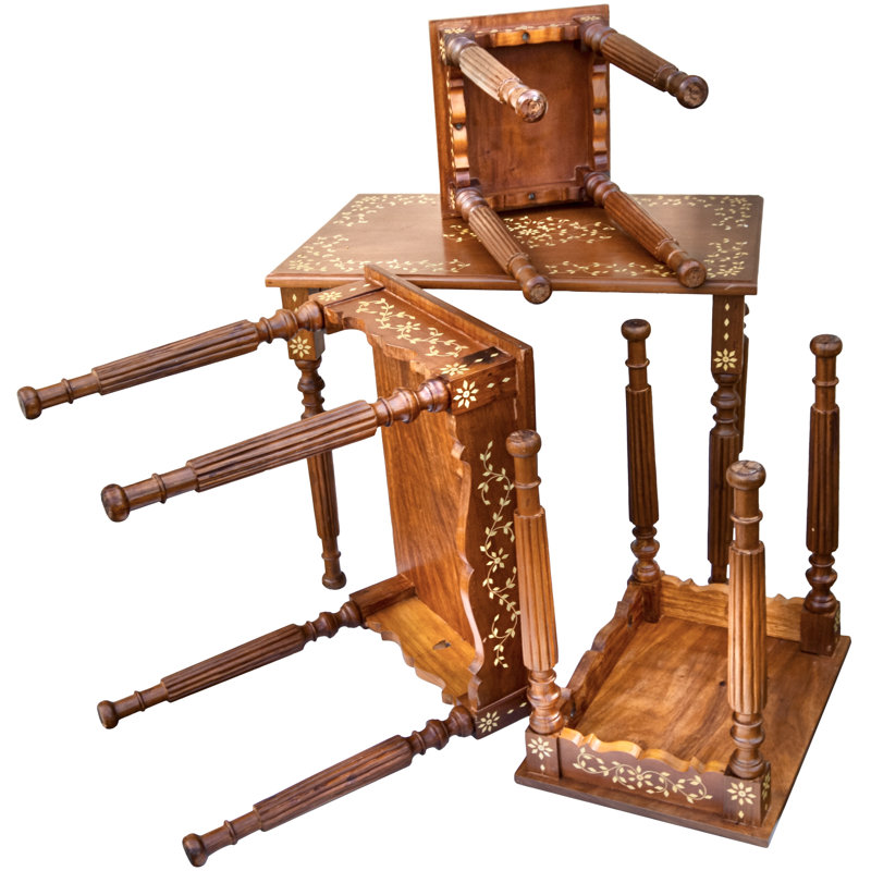 Solid Wood Nesting End Table