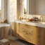 Ensemble de meuble-lavabo mural moderne 60 po avec lavabo SMC intégré et tiroirs de rangement séparés