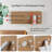 Modern Wood Led Plug In Wall Sconce With Shelf Mount Reading Lamp For Bedroom