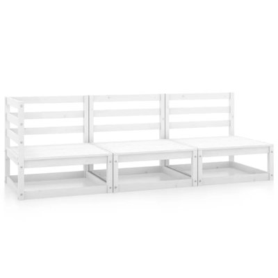 Faustena Garden Lounge Set Solid Pinewood
