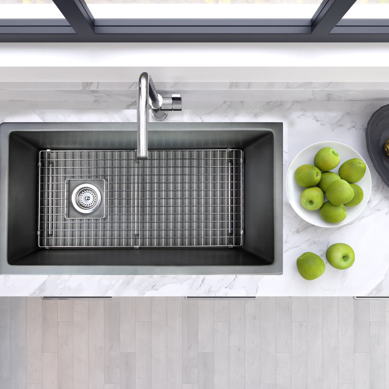 34.25'' L Single Basin Kitchen Sink