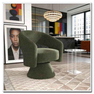 Fauteuil demi-tonneau, fauteuil d'appoint pivotant