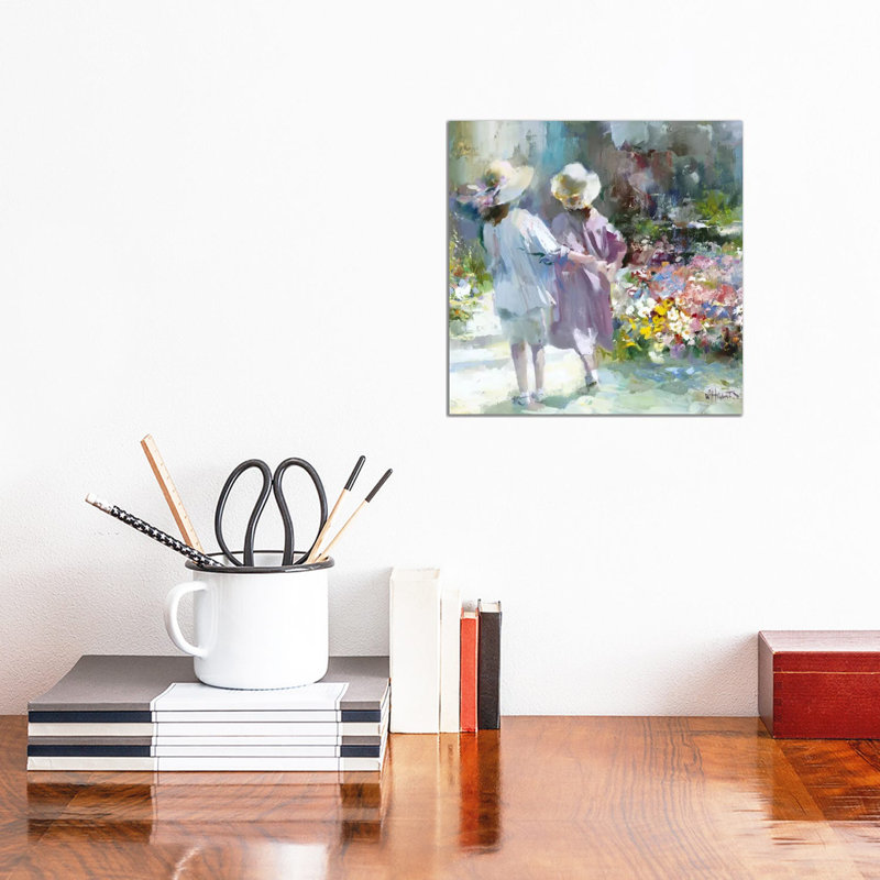 Girls by Willem Haenraets - Wrapped Canvas Painting, 30.48 cm H x 30.48 cm W
