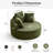59" Modern Round Loveseat Sofa with Upholstered Design, No Assembly Required-1484339966