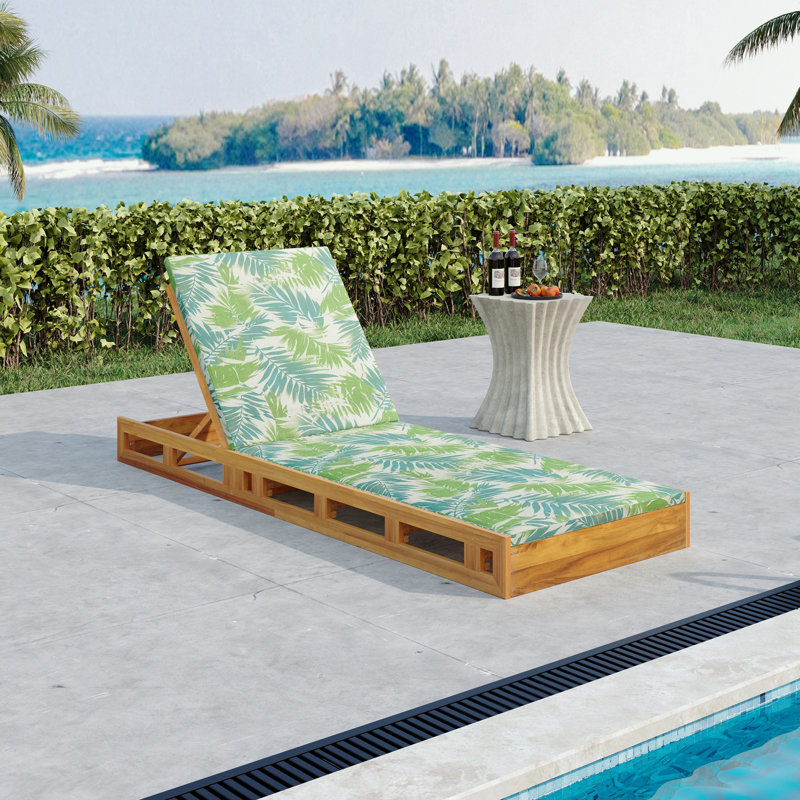 Chaises longues avec dossier et coussin réglables