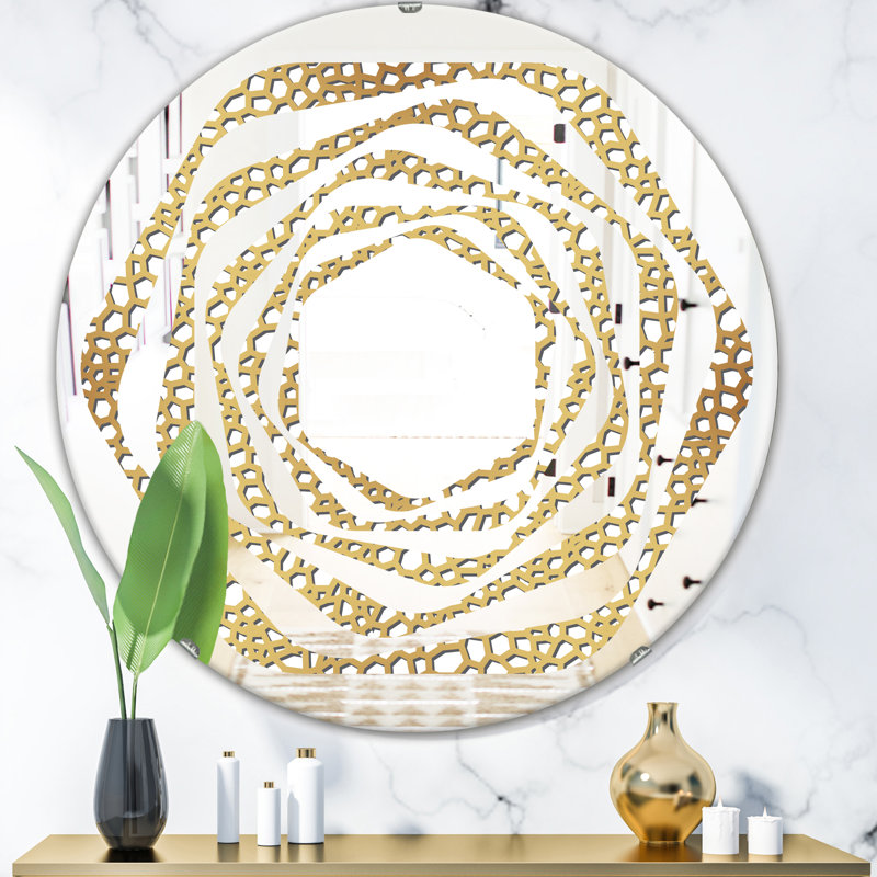 Miroir mural Maze Whirl Glam, H 24 po x l 24 po