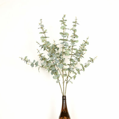 Branche d'eucalyptus artificiel de 40 po pour vase de remplissage, bouquet de fleurs à longue tige de feuillage de verdure de campagne pour décoration de table de centre de table de bureau à domicile