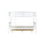 Lit superposé double en bois d'hévéa avec 2 tiroirs - blanc, conception convertible, inclus blanc fabriqué en bois détachable, garde-corps-1335800438