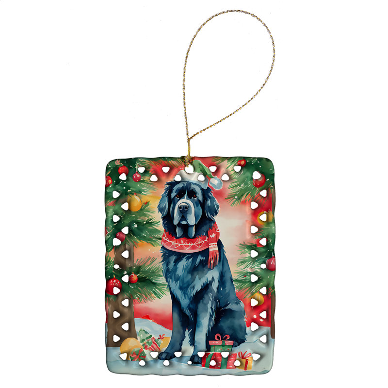Ornement en porcelaine de Noël Terre-Neuve, Terre-Neuve 3532