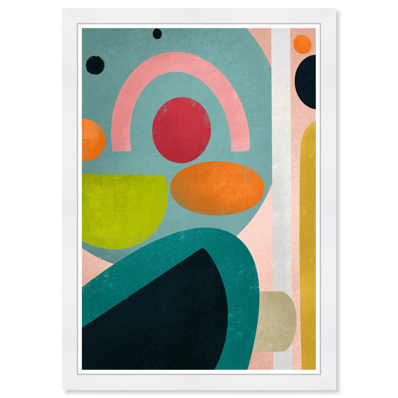 «Abstract Bright Fun Modern Blue Wall Art», impression murale