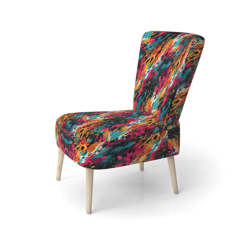 Motif néon captivant - Chaise d'appoint rembourrée moderne et contemporaine
