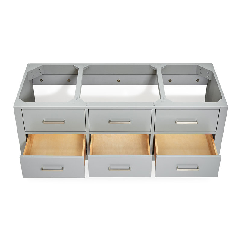 Base de meuble-lavabo simple 54 po Megrez, Gris