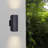 Alvisa Outdoor Wall Light in 2 Lights Dusk to Dawn with Aluminum
