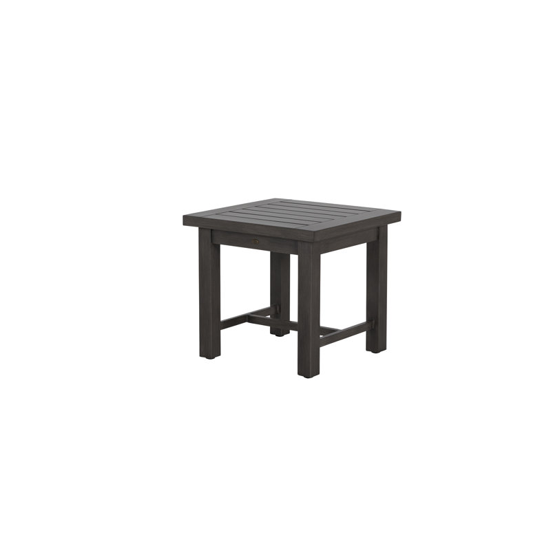 Club Aluminum Outdoor Side Table, Slate Gray
