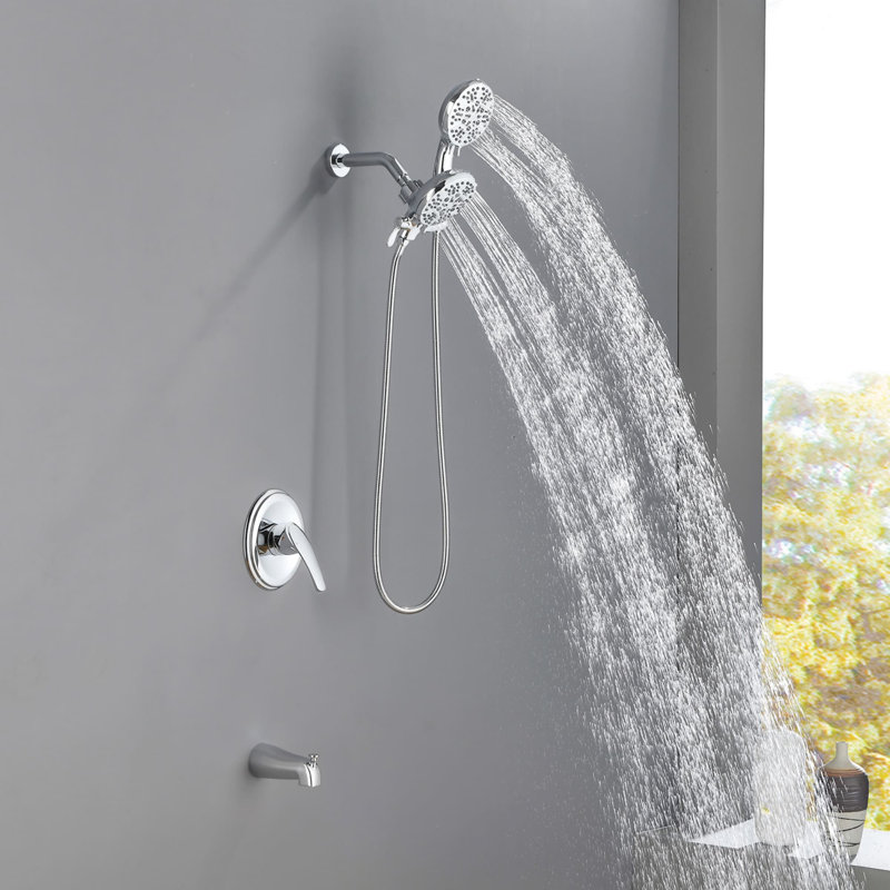 Robinet de douche avec valve brute, Chrome poli