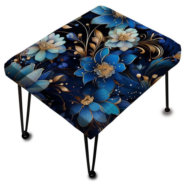 Mystical Boho Motif I - Repose-pieds rectangulaire à motif cachemire