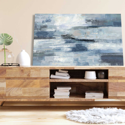 " Clear Water Indigo and Gray Crop " Acrylic Painting