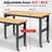 Workbench with Wheels 40/60 Inch Rubberwood Tabletop Garage Workbench Adjustable Height Work Bench with Pegboard, Power Outlets