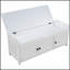 Banc de rangement avec 3 portes en forme de volet, banc à chaussures avec rangement caché