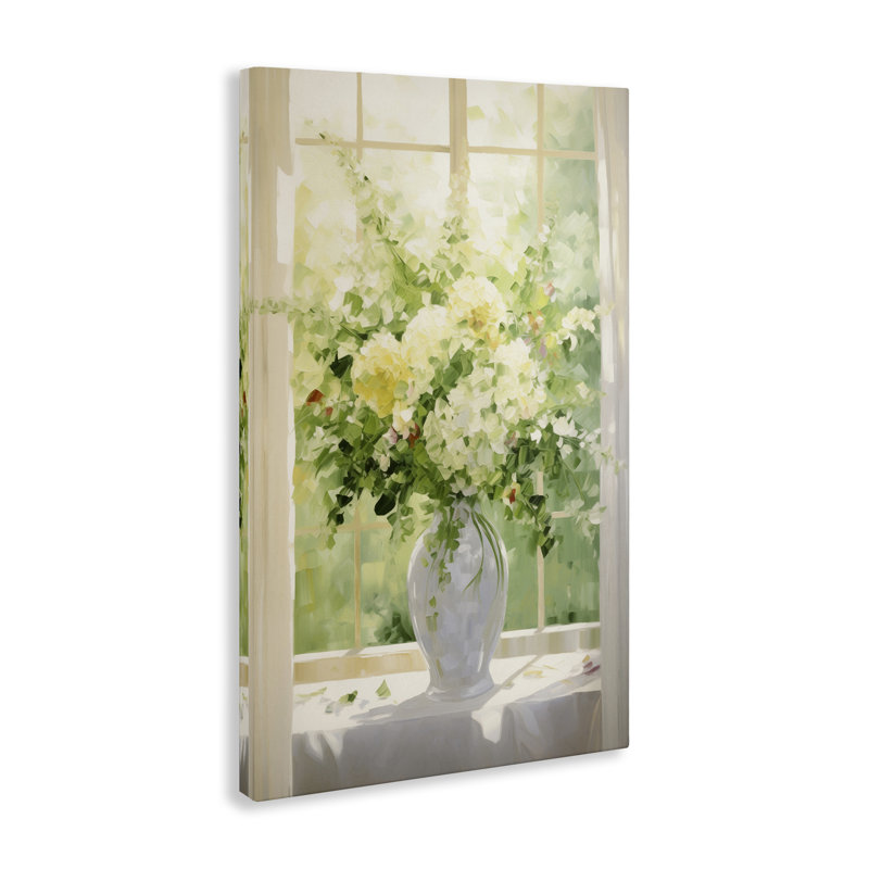 «Flower Arrangement in Window» par Gina Kelly, H 30 po x l 20 po