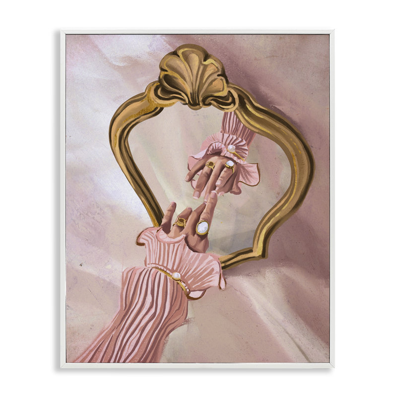  «Chic Hand Mirror Reflection», estampe numérique encadrée par Svetlana Aleynikova, H 30 po x l 24 po