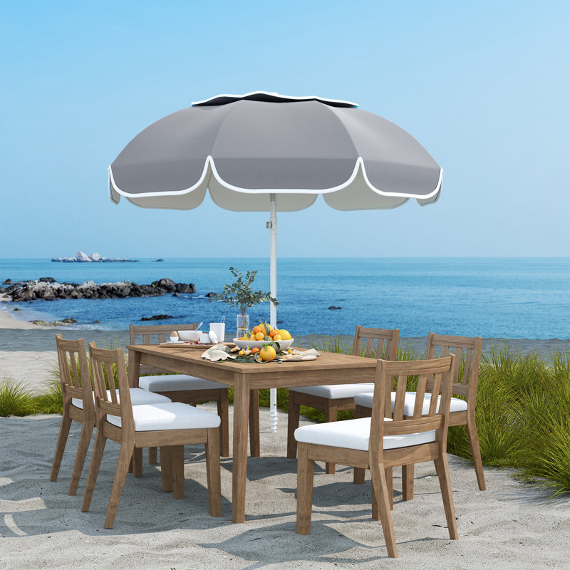 180cm Beach Parasol, Grey