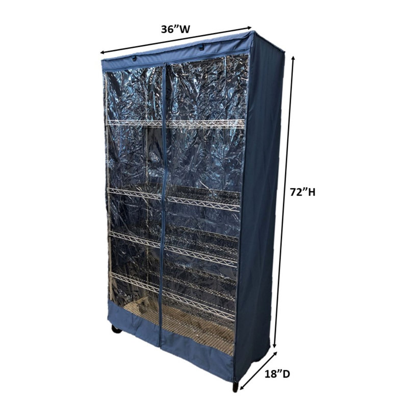 Housse pour étagère London, Bleu marine, H 72 po x l 36 po x P 18 po