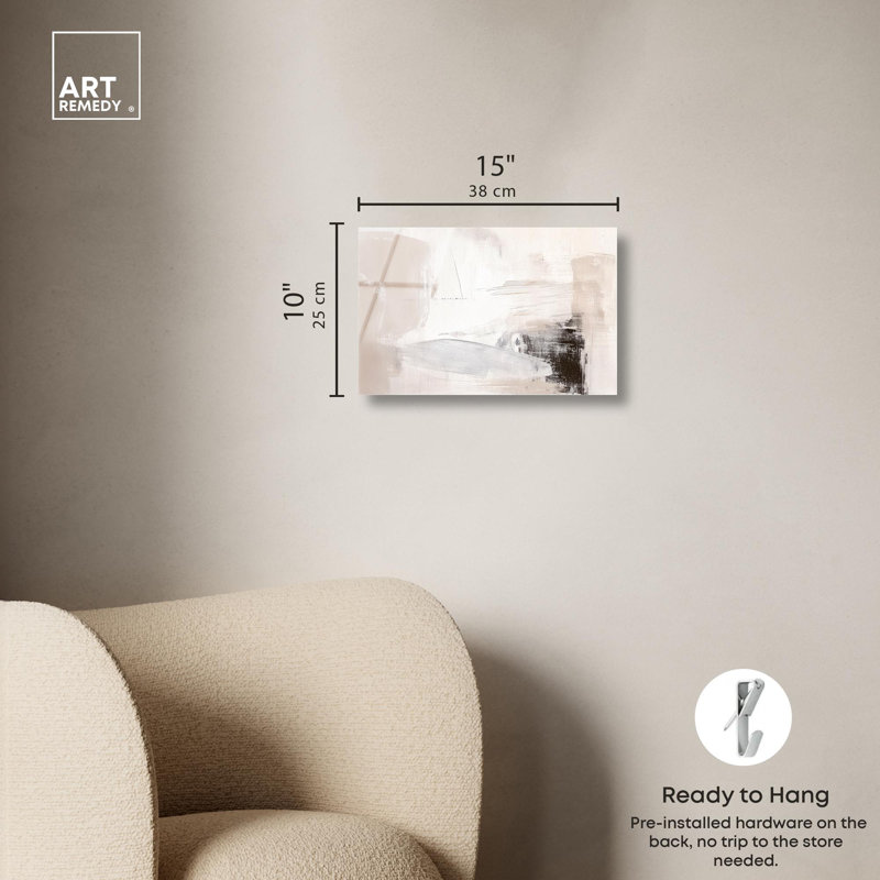 «Timeless Marks I», reproduction d'art acrylique par Art Remedy, H 10 po x l 15 po