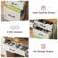 Bureau de direction 47 po avec 4 tiroirs et station de charge Farmhouse-499543289