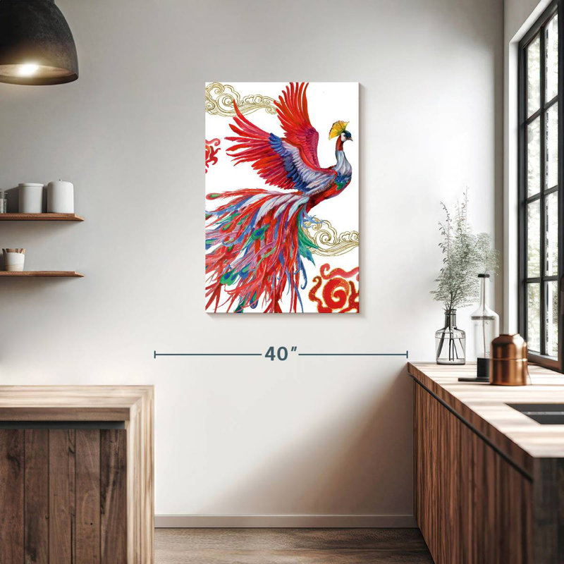 Brampt Colorful Bird Phoenix, 36" H x 24" W
