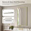 Hudson l 48 po x H 36 po Miroir de salle de bain à cadre carré en métal noir mat-133734355