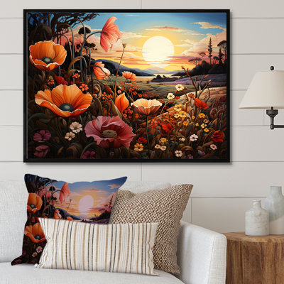 " Orange Crimson Flower S Embrace I "