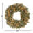 Kalk 24 in. Glittery Bristle Pine Wreath with LED Lights