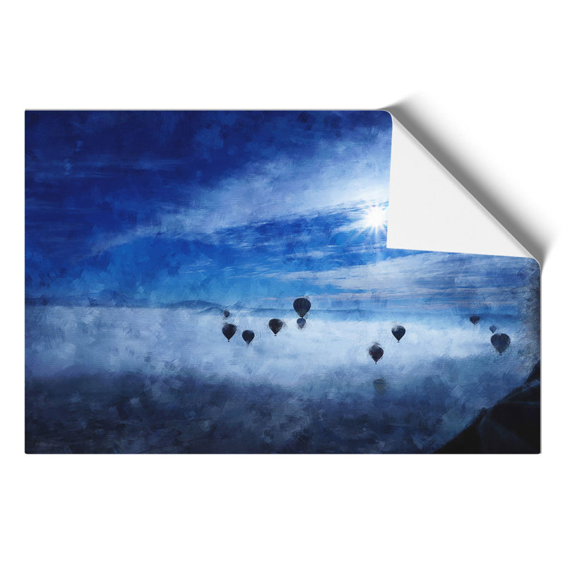 Hot Air Balloons Painting - Frameless Print, 21cm H x 30cm W x 0.1cm D