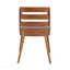 Chaise d'appoint 1 pièce Mid-Century Modern - Noyer, tissu gris