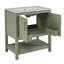Meuble-lavabo de 30 pouces avec lavabo en céramique et rangement polyvalent - idéal pour les petites salles de bain-1752405309