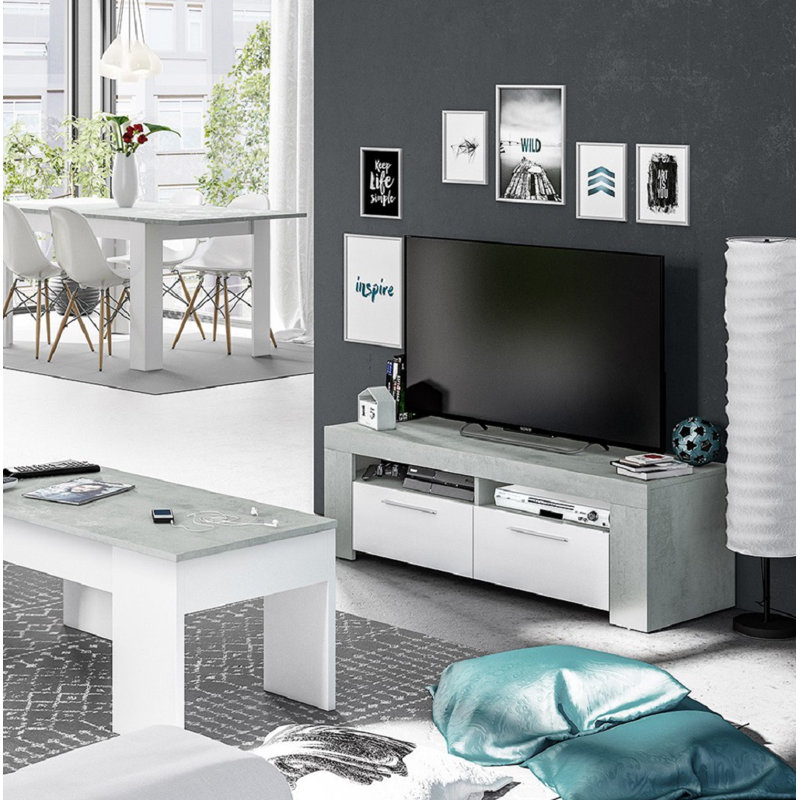 Chad TV Stand, Artic White