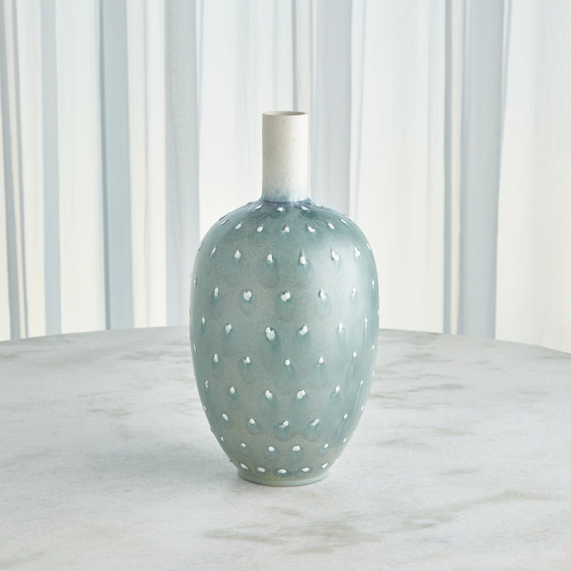 Ceramic Table Vase, 17" H x 8.75" W x 8.75" D