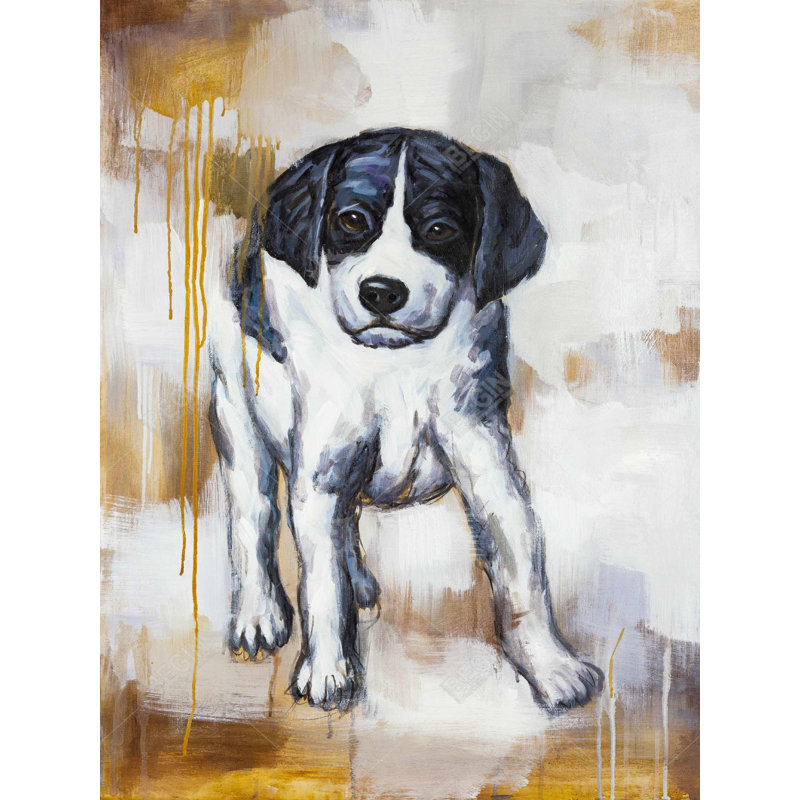 Polyester Sateen Duvet Cover, Twin Duvet, White Curious Puppy Dog